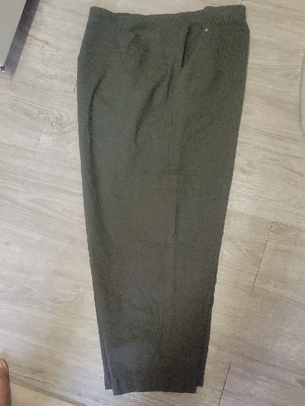 Women's  Green Knit Cargo Pants with Elastic Waist Sz L